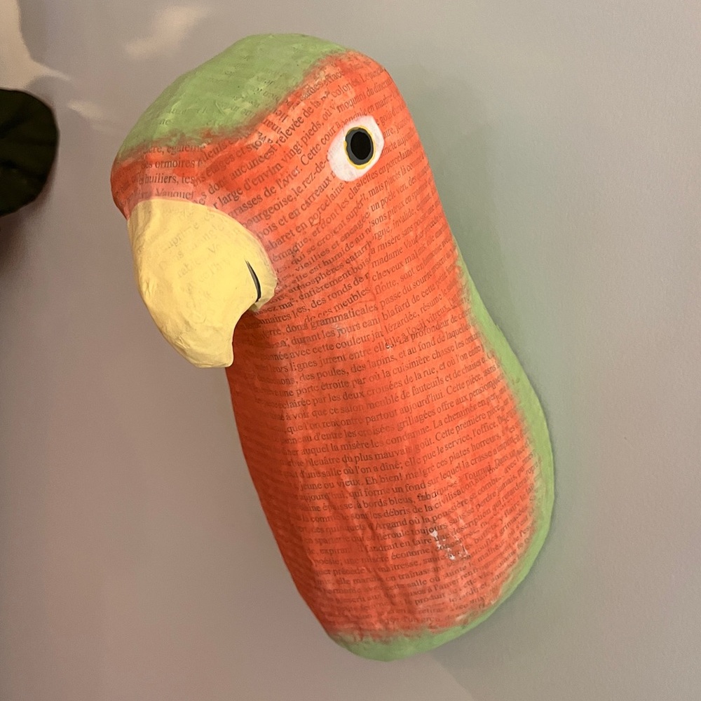 Anthropologie Savannah Story Animal Bust, parrot